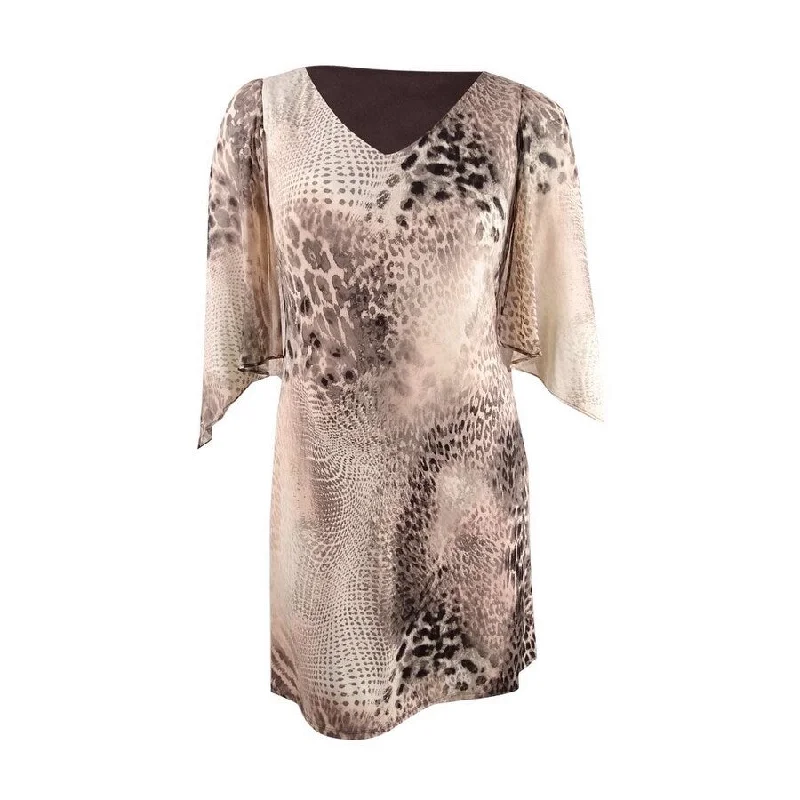 Women's Clothing For Outdoor Activities Connected Women's Animal-Print Chiffon-Sleeve Dress (10, Dusty Blush) Women's Clothing For Outdoor Activities Connected Women's Animal-Print Chiffon-Sleeve Dress (10, Dusty Blush)