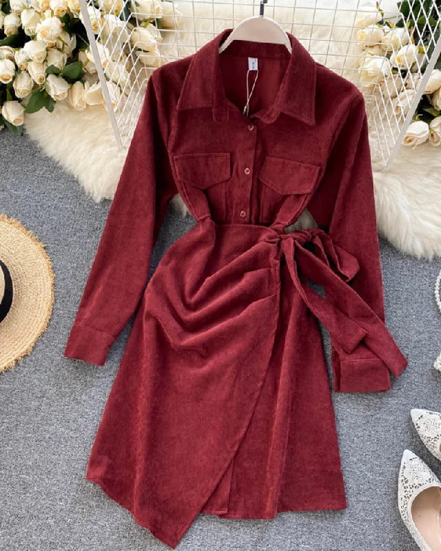 Women's Trendy Clothing Uniquely designed irregular dress women's autumn dress  1012