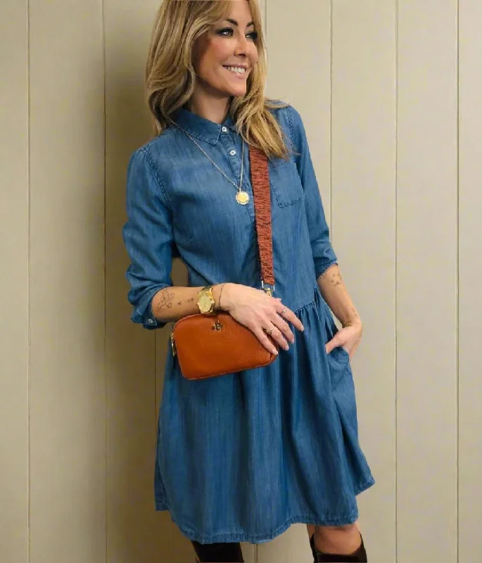 Women's Clothing For Holiday Travel Brakeburn Relaxed Fit Denim Shirt Dress