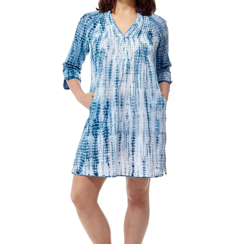 Stylish Savings La Cera Women's Multicolor Cotton Tie-dyed Short Dress