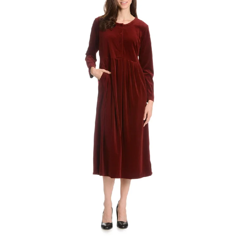 Comfortable Garments For Women La Cera Women's Velour Dress