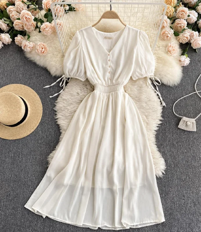 Women's Clothing for Every Season and Trend Simple v neck short dress fashion dress  664