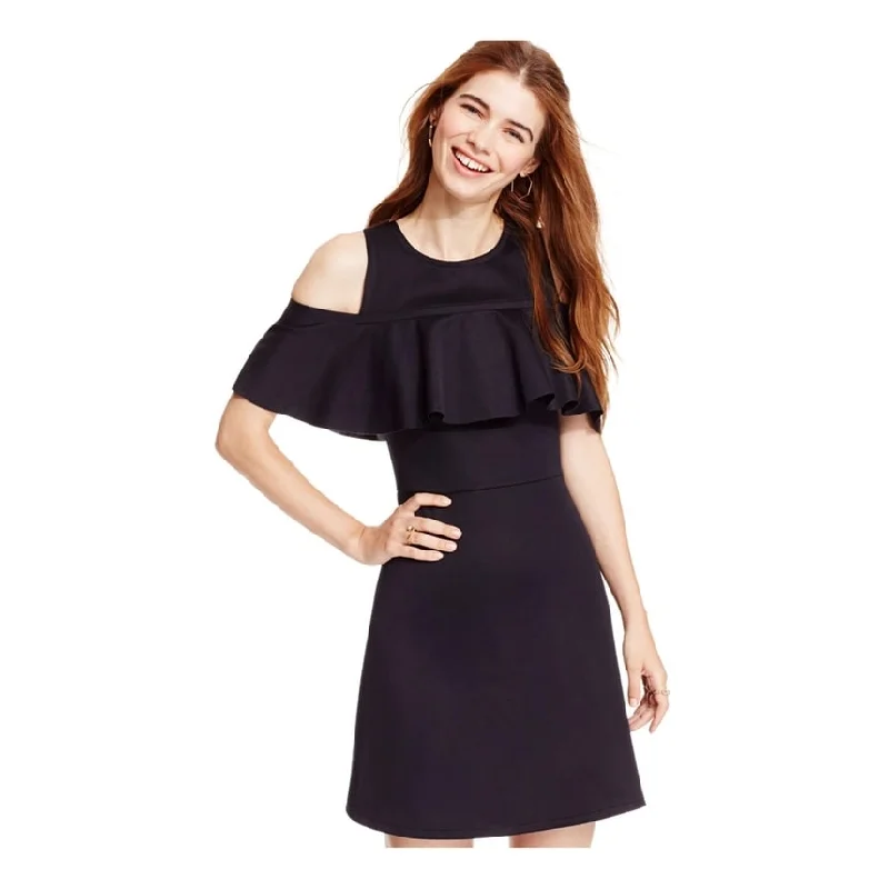 Casual Chic Women's Clothes Material Girl Womens Ruffled Fit & Flare A-Line Dress