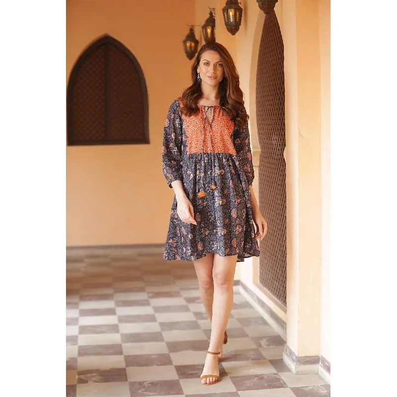 Trendy Women's Dresses Online Novica Handmade Floral Surprise Printed Cotton Babydoll Short Dress Trendy Women's Dresses Online Novica Handmade Floral Surprise Printed Cotton Babydoll Short Dress
