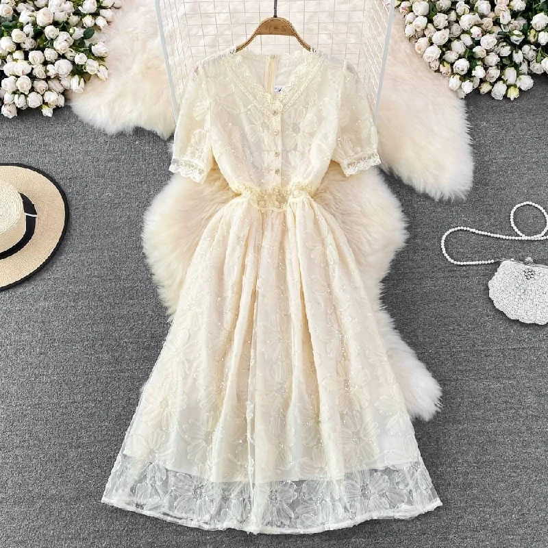 Women's Tops And Clothing Cute lace short A line dress fashion dress  517