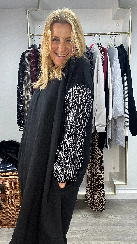 Women's Urban Clothing Noel sequin sleeve sweat dress