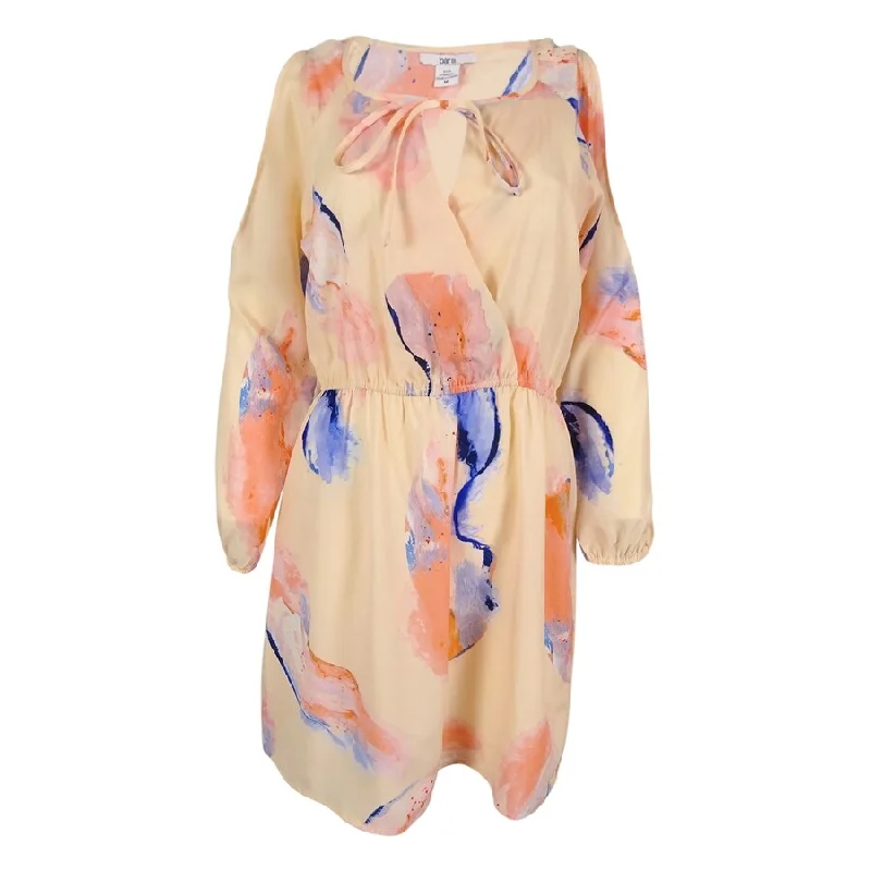 Classic Women's Fashion Bar III Women's Cold Shoulder Front Keyhole Dress