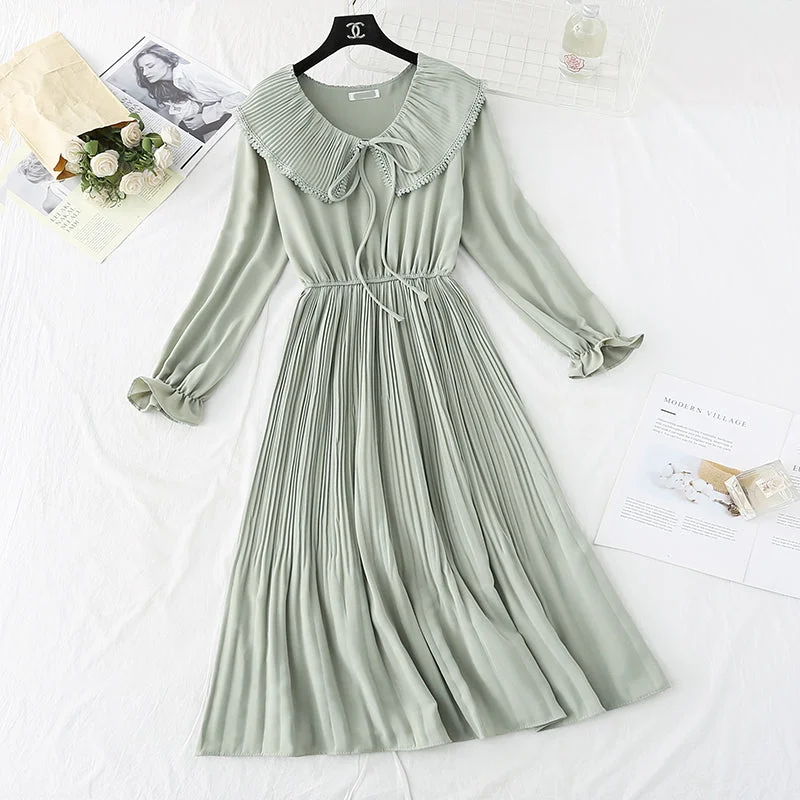 Flash Sale Online Fairy super fairy Sen Department waist closing thin gentle wind dress  3809