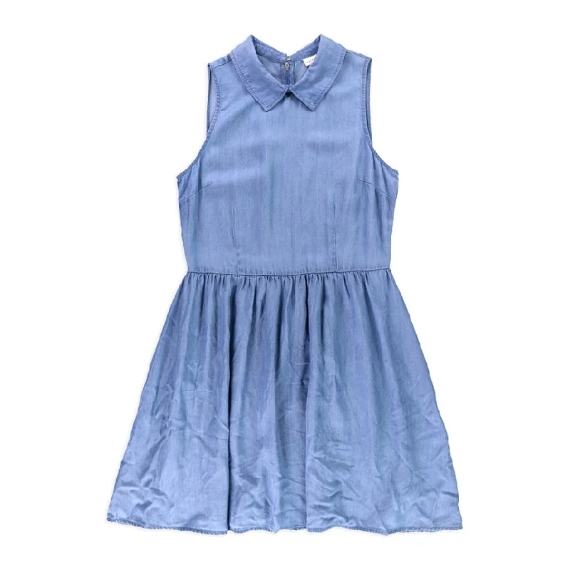 Business Casual Outfits maison Jules Womens Fit And Flare A-line Tank Top Dress, Blue, Medium