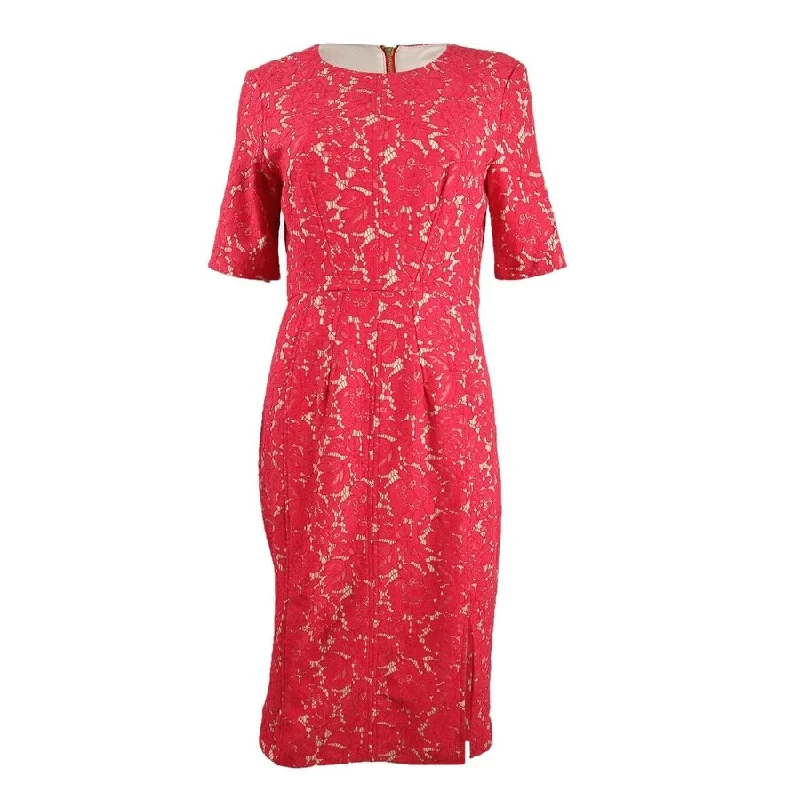Flash Sales This Week Taylor Women's Lace Sheath Dress (2, Red)