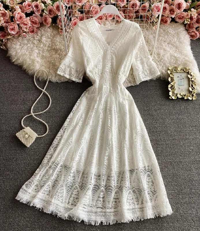 Women's Trendy Clothing Cute A line lace dress fashion dress  838