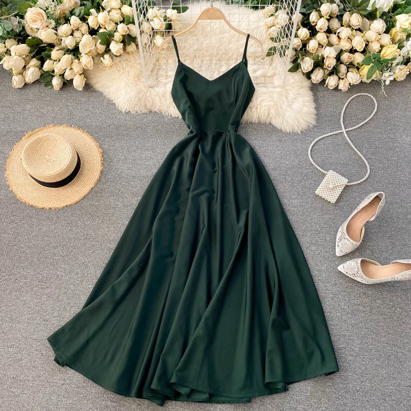 Women's Athletic Garments Cute v neck A line dress fashion dress  485
