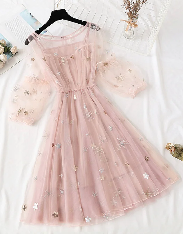 Women's Clothes For Work Events A line tulle short dress fashion girl dress women's summer dress  1152