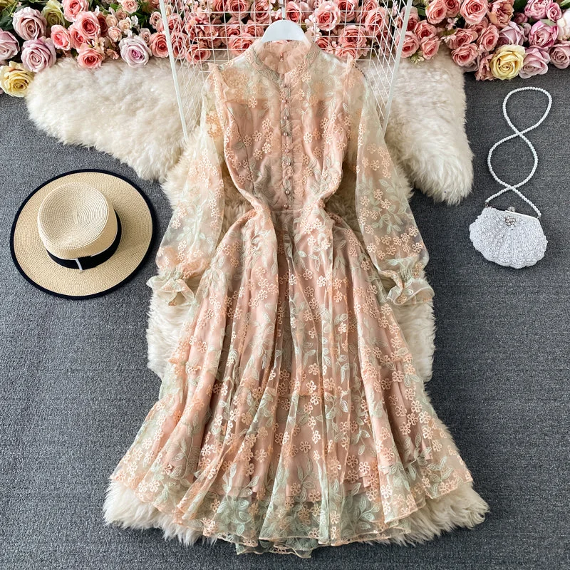 Plus-Size Women's Garments Cute A line lace dress fashion dress  419