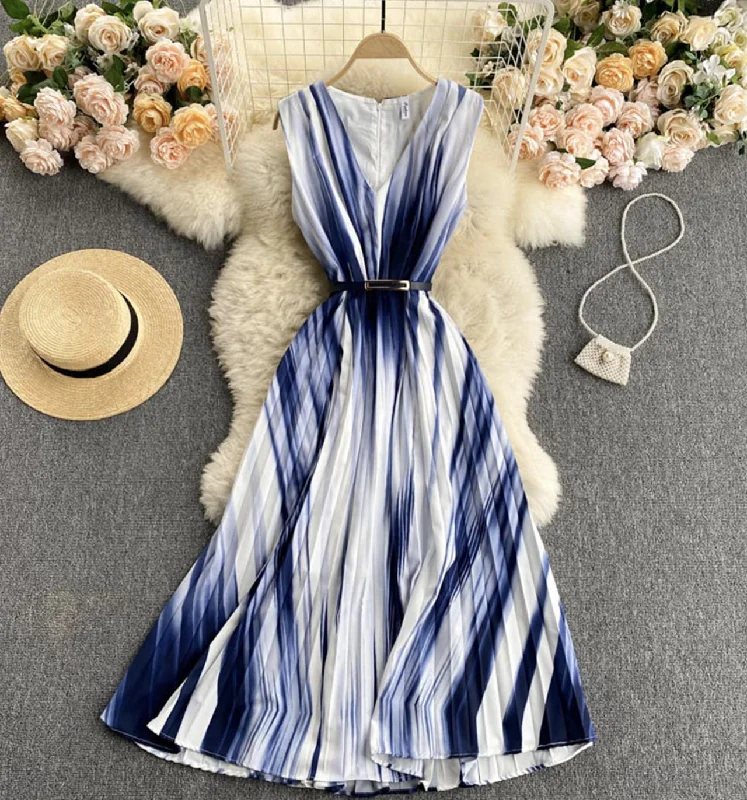 Clothes Of Woman Stylish v neck A line dress fashion dress  704