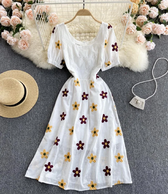 Fashion Forward Sweet lace flower dress  673