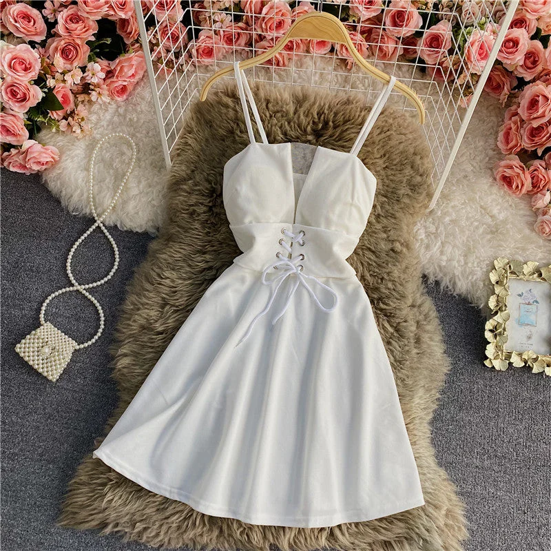 New Arrival Discounts A Line Lace Up Dress Fashion Dress  10699