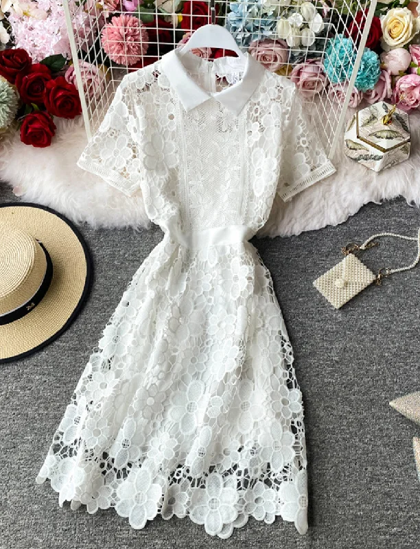Women's Classic Outfit A line lace short dress summer dress  1161
