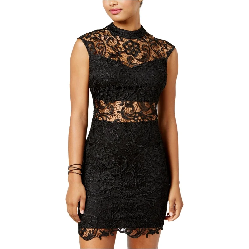 Women's Date Night Outfit Bee Darlin Womens Lace A-line Dress, Black, 0