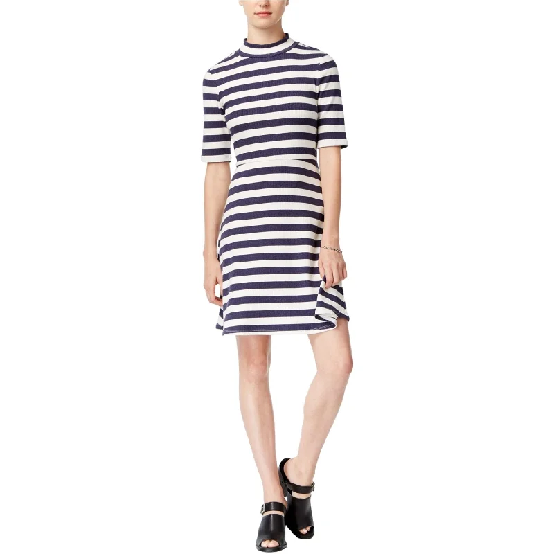 High-Fashion Women's Clothing Maison Jules Womens Striped Fit & Flare Dress