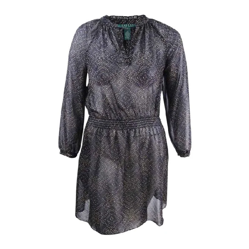 Casual Outfit For Women Lauren by Ralph Lauren Women's Printed Dress 12, Brown