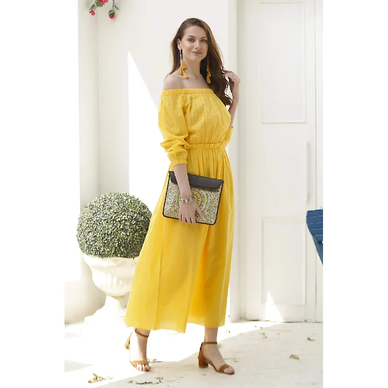 Women's Transitional Outfit Novica Handmade Bohemian Charm Embroidered Viscose Dress Women's Transitional Outfit Novica Handmade Bohemian Charm Embroidered Viscose Dress