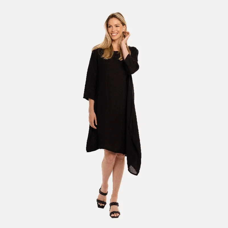 Trendy Women's Apparel for All Seasons M Made in Italy — Women's Woven Three-Quarter Sleeve Dress