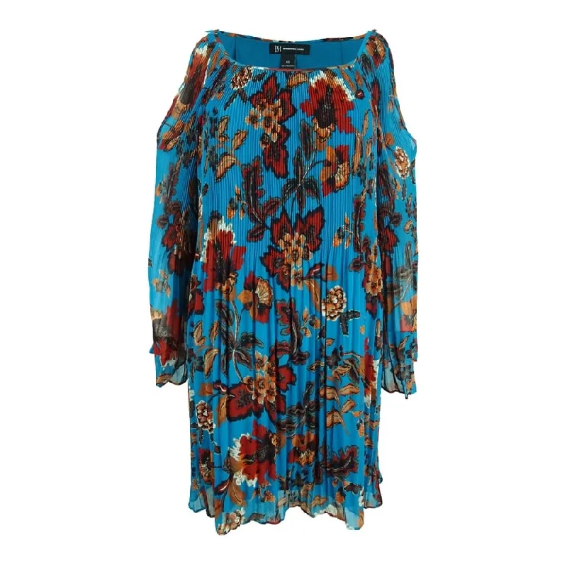 Women's Comfortable Garments INC Women's Cold-Shoulder Trapeze Dress