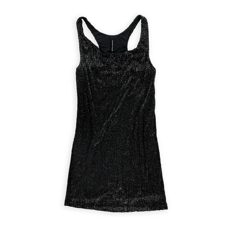 Sustainable Women's Clothes W118 Womens Crystal Beaded Tank Dress, Grey, Large