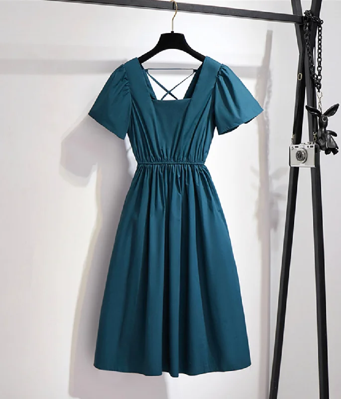 Women's Seasonal Garments A line cross strap summer dress women's dress  1325