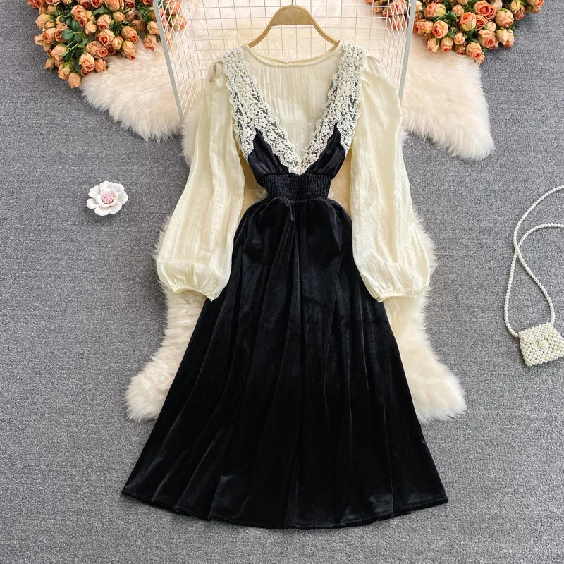 Affordable Online Boutiques Cute lace two pieces dress fashion dress  403