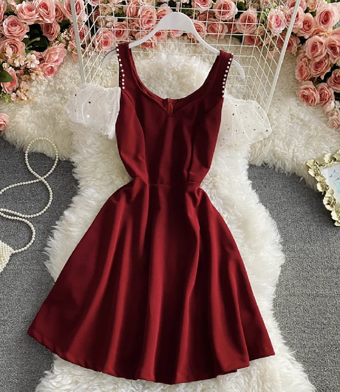 Women's Holiday Clothing Cute A line short dress fashion dress  863