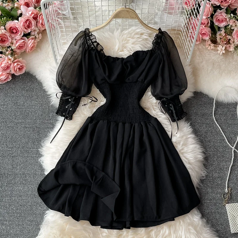 Best Online Women's Boutiques Cute A line short dress fashion dress  625