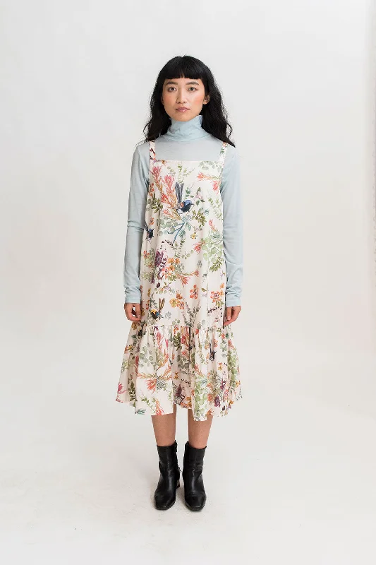 Outfits For Girls Smock Frill Dress in Muzi Floral Cream