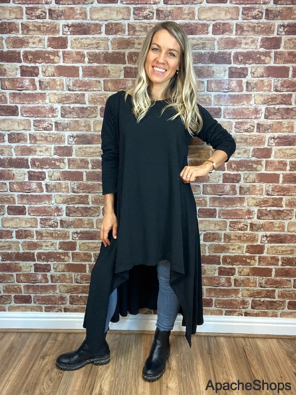 Women's Outerwear Garments High- Low Flare Dress