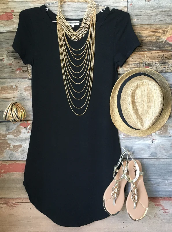 Affordable Women's Garments Fun in the Sun Tunic Dress: Black