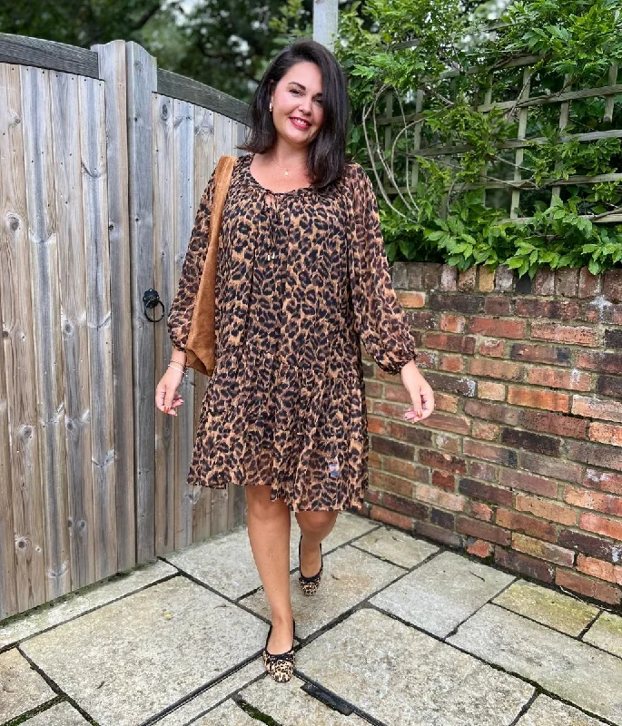 Sale On Clothing Leopard Print Willow Tiered Dress