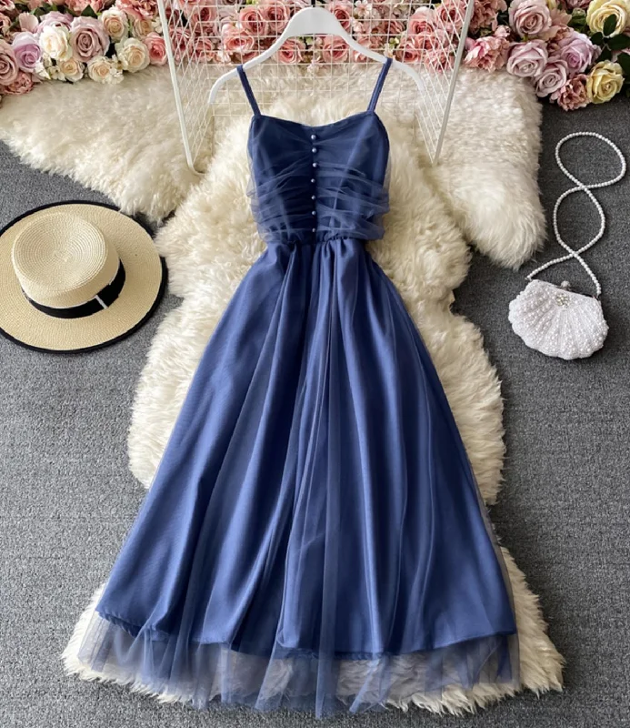 Classic Women's Fashion Cute tulle short dress A line summer dress  760