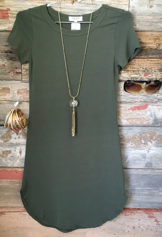 Stylish Clothes For Women Fun in the Sun Tunic Dress: Olive