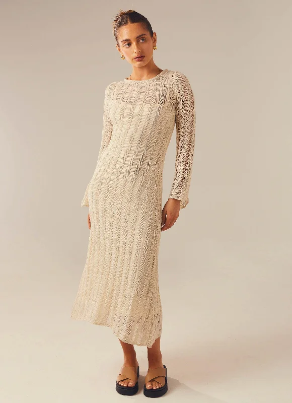 Stylish Women's Clothing All I Want Maxi Dress - Beige