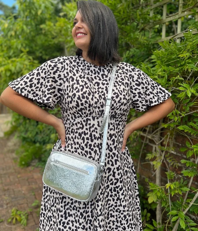 City Fashion Ivory & Black Leopard Print Kate Dress