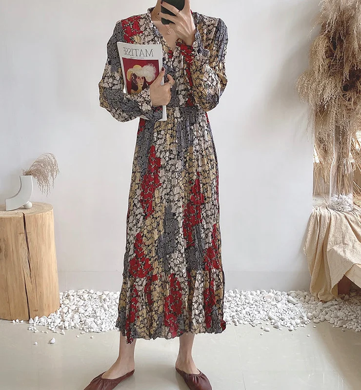 Elegant Women's Fashion Chiffon knee thin temperament gentle wind FAIRY DRESS Mori Department  3899