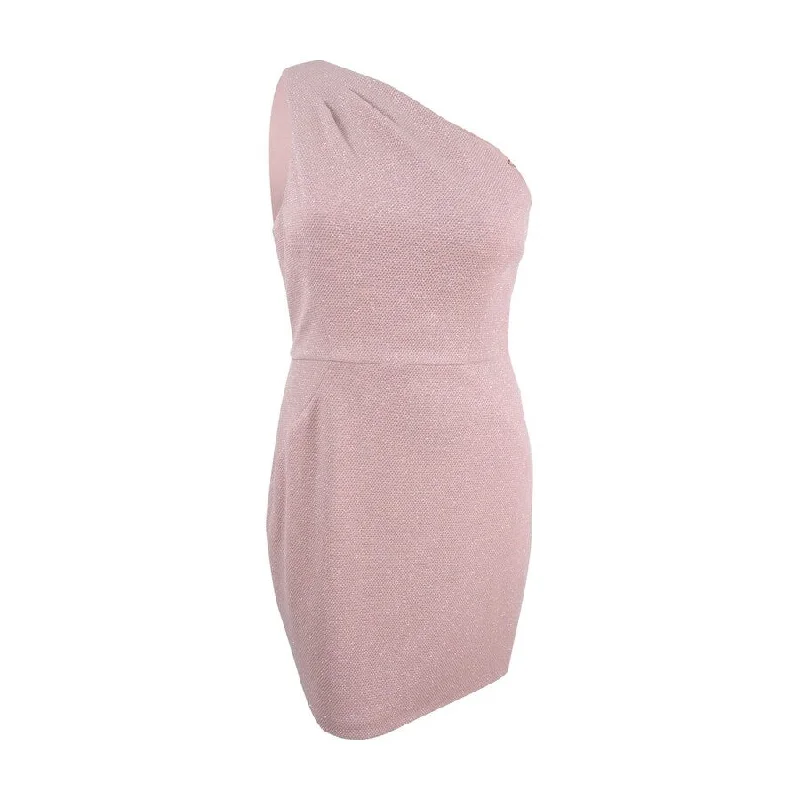 Outlet Clothing Vince Camuto Women's Shimmer One-Shoulder Dress (12, Blush)