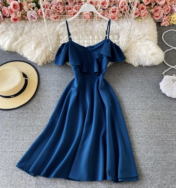 Casual Dresses for Women Cute off shoulder short dress A line fashion dress  744