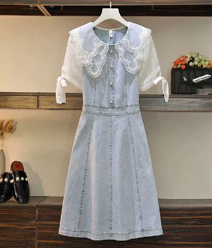Women's Clothing for Every Season and Trend Lovely lace stitching dress  1254