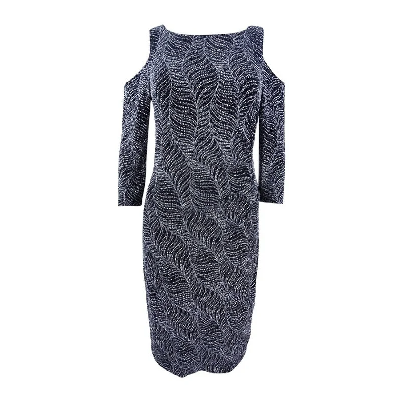Affordable Women's Garments Sangria Women's Cold-Shoulder Sheath Dress