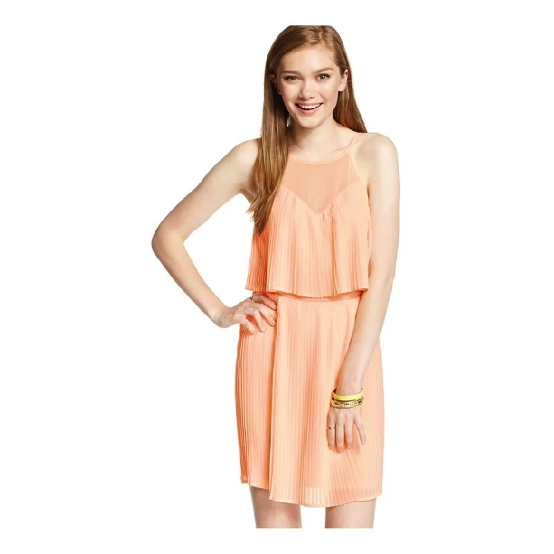 Women's Elegant Outfit Material Girl Womens Popover Pleated Tiered Dress