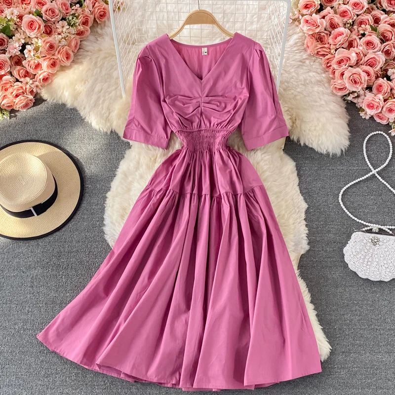 Women's Everyday Clothes Cute A line v neck dress fashion dress  556