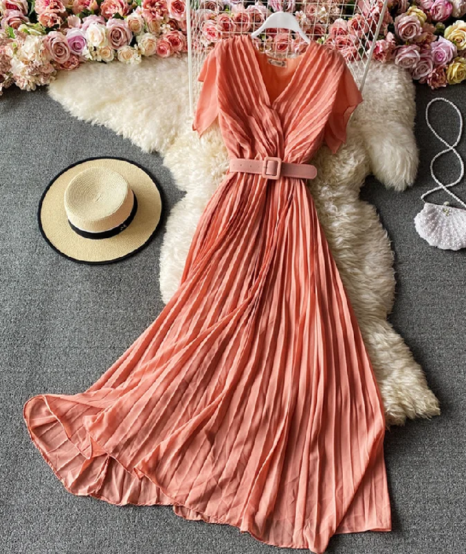 Women's Transitional Clothes A line v neck short dress fashion dress  947