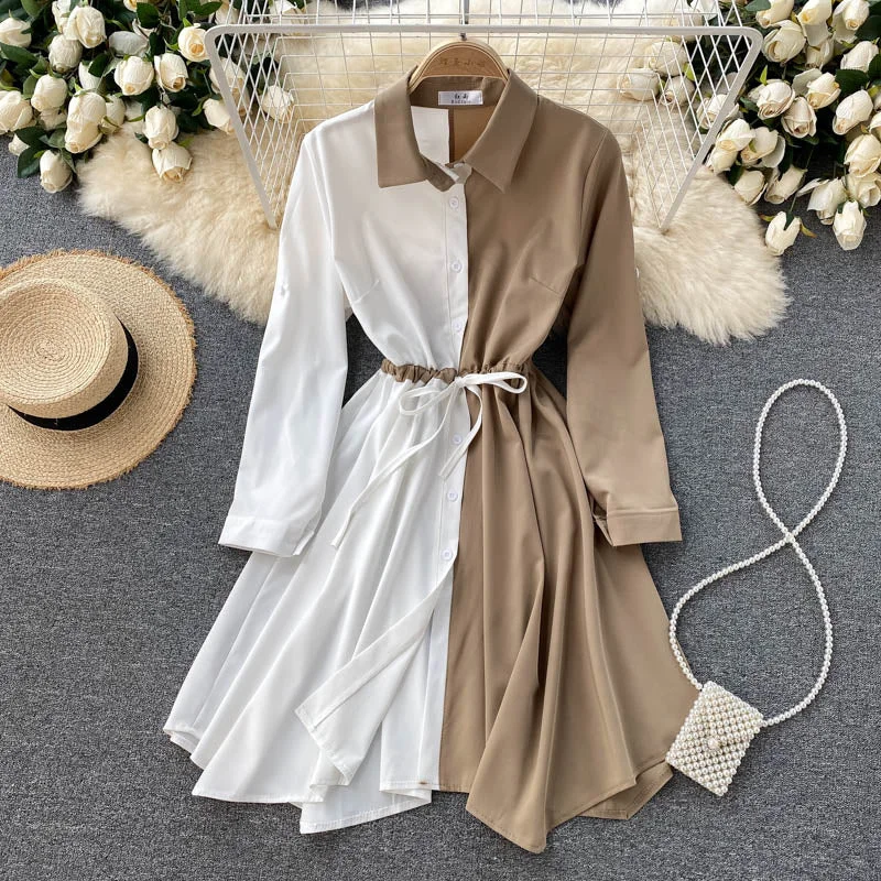 Women's Elegant Garments Stylish contrast A line dress  561
